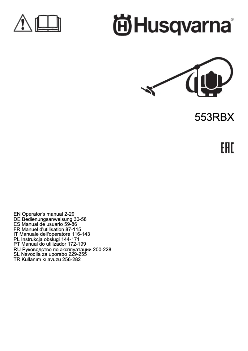 Image de la première page du manuel de l'appareil 553RBX