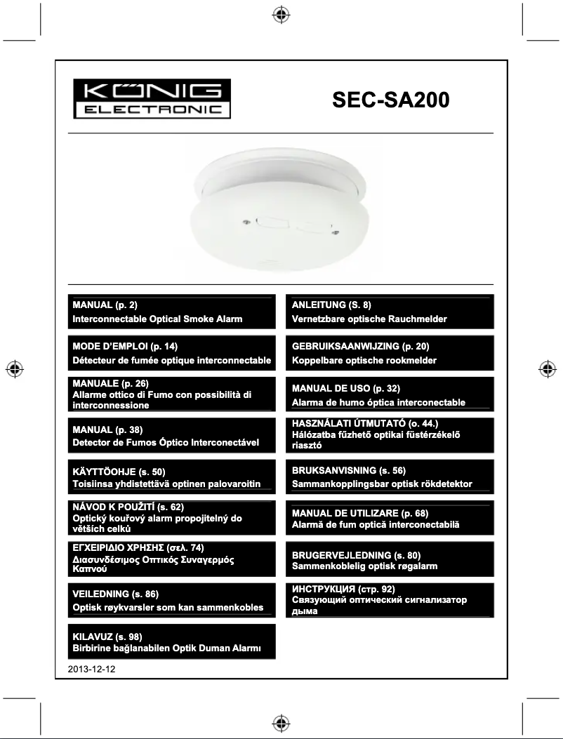 Página 1 del manual Manual de usuario Nedis SEC-SA200