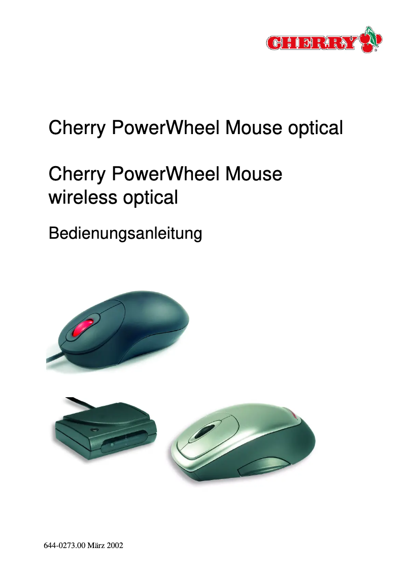 Page n°1 - Manuel utilisateur Cherry M-5001