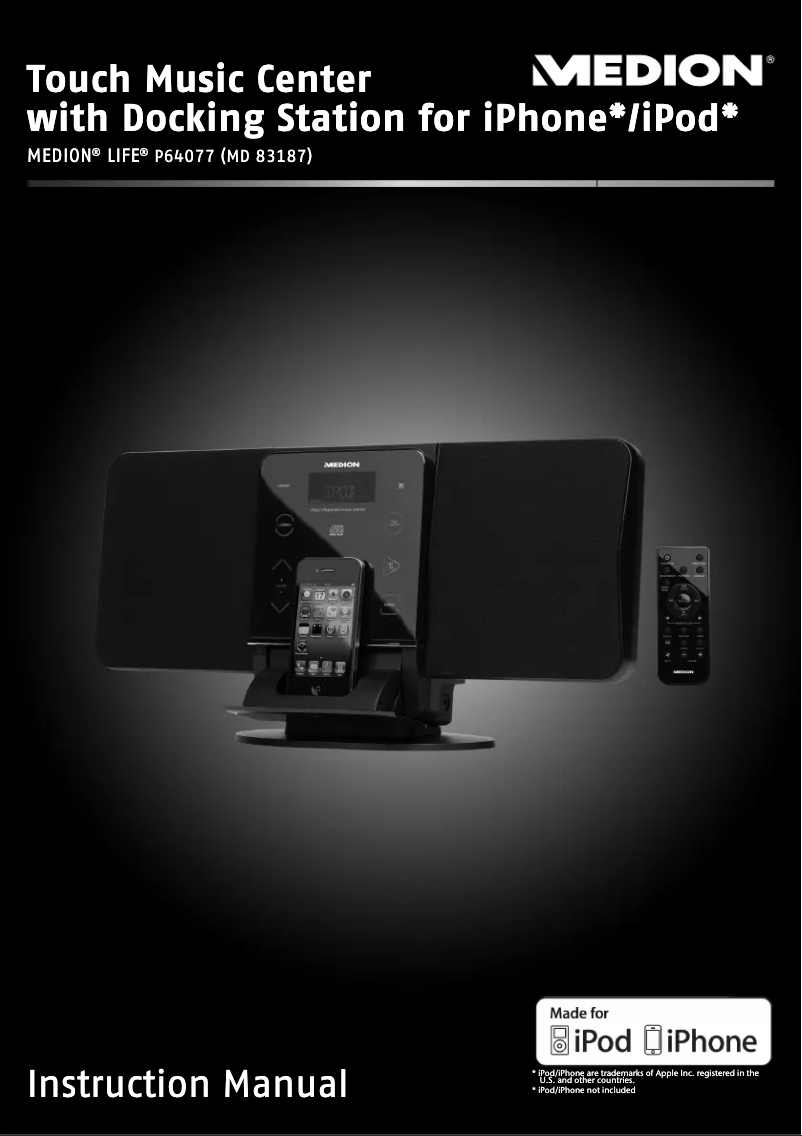 Page 1 de la notice Manuel utilisateur Medion LIFE P64077 (MD 83187)