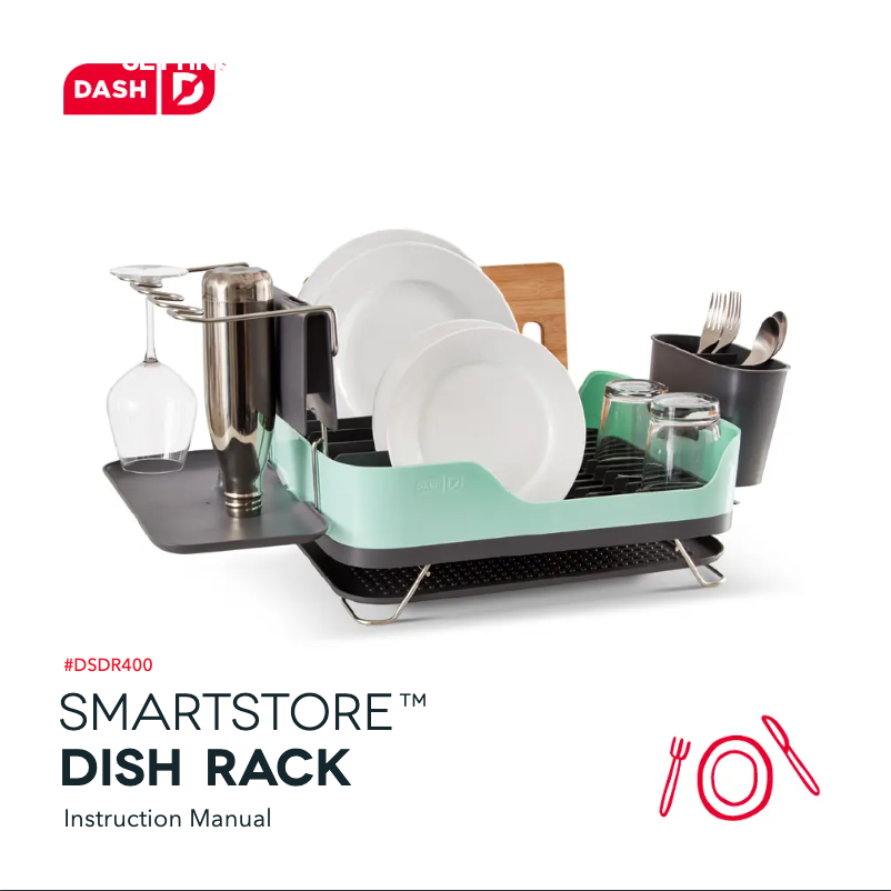 Page 1 de la notice Manuel utilisateur Dash SmartStore Dish Rack DSDR400GBWH02
