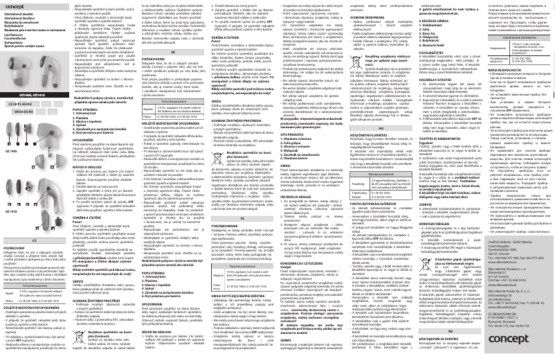 Page 1 de la notice Manuel utilisateur Concept OZ-1410