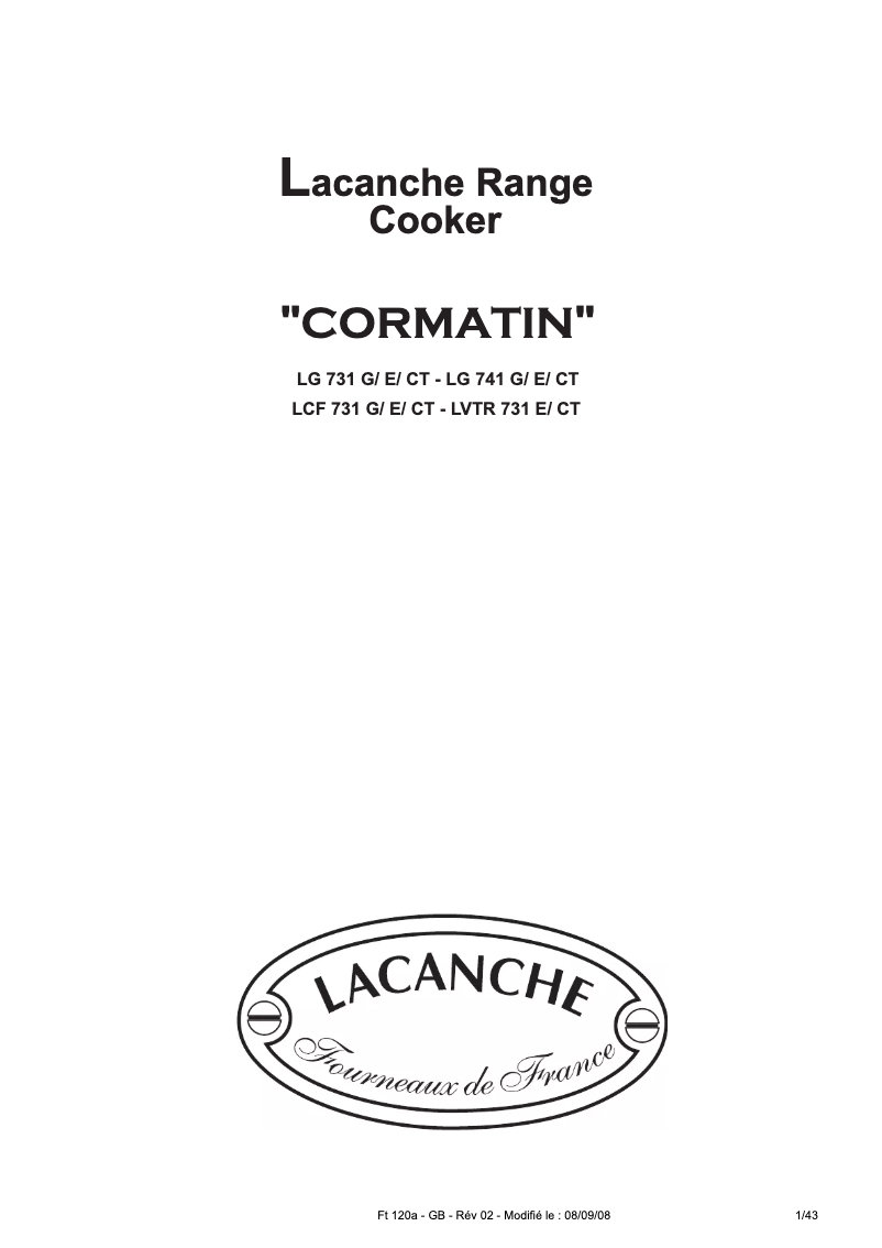 Image de la première page du manuel de l'appareil Cormatin