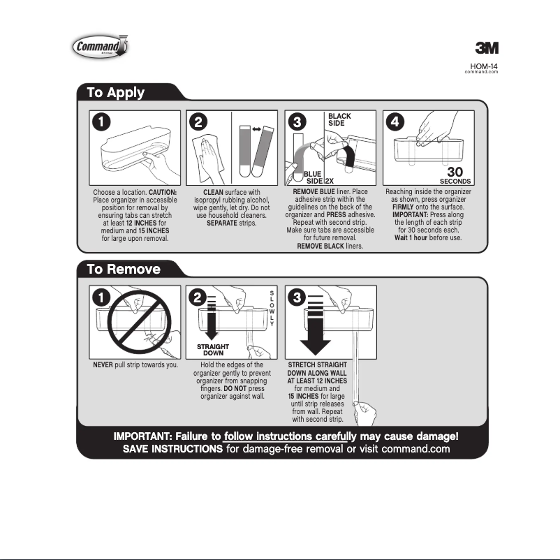 Page 1 de la notice Manuel utilisateur Command HOM-14