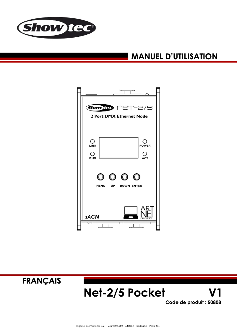 Image de la première page du manuel de l'appareil NET-2/5 Pocket