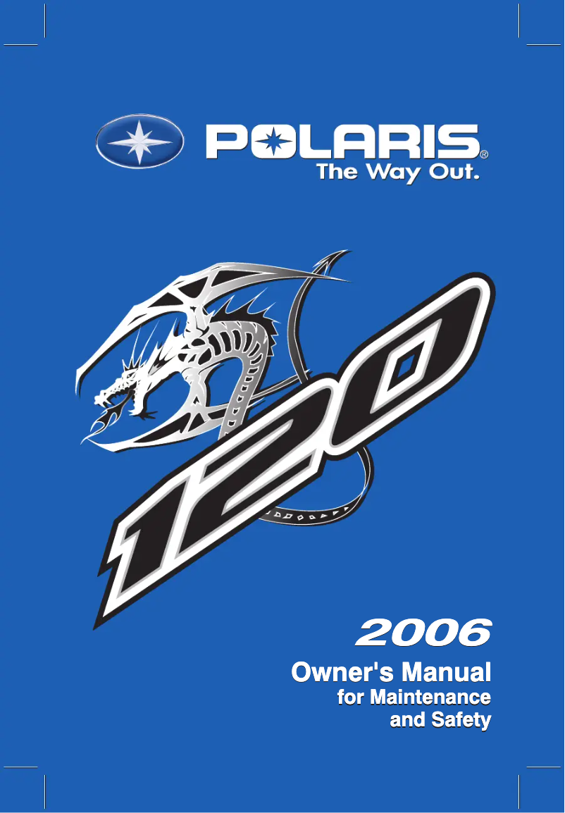 Page n°1 - Manuel utilisateur Polaris 120 Pro X (2006)