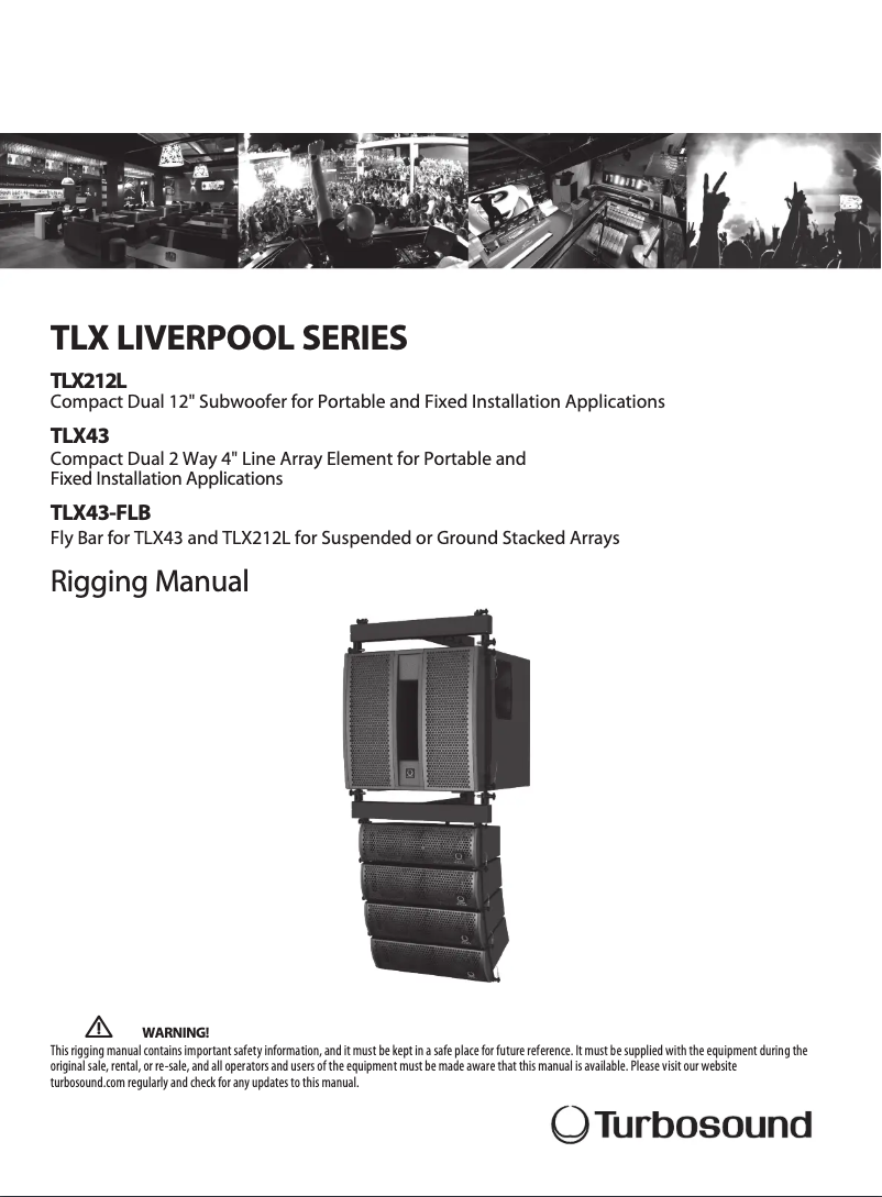 Página 1 del manual Manual de usuario Turbosound Liverpool TLX43-FLB