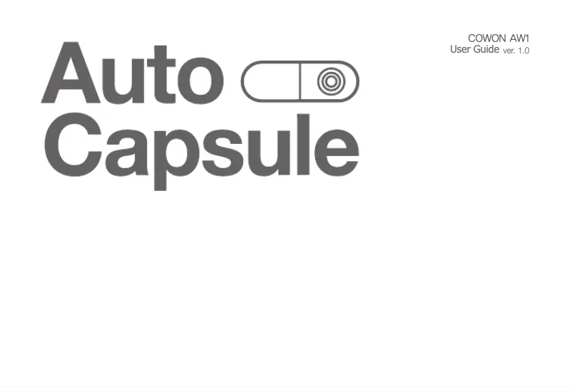 Image de la première page du manuel de l'appareil AW1 Auto Capsule
