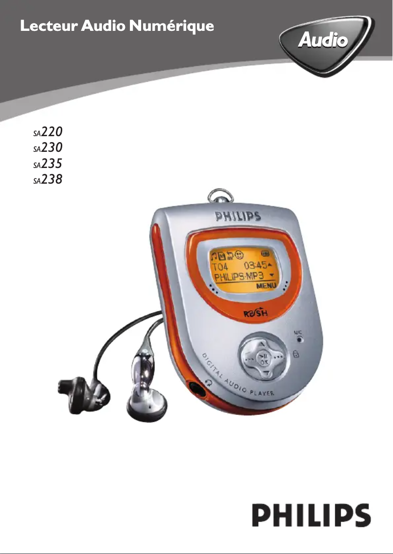 Page 1 de la notice Manuel utilisateur Philips GoGear SA2205