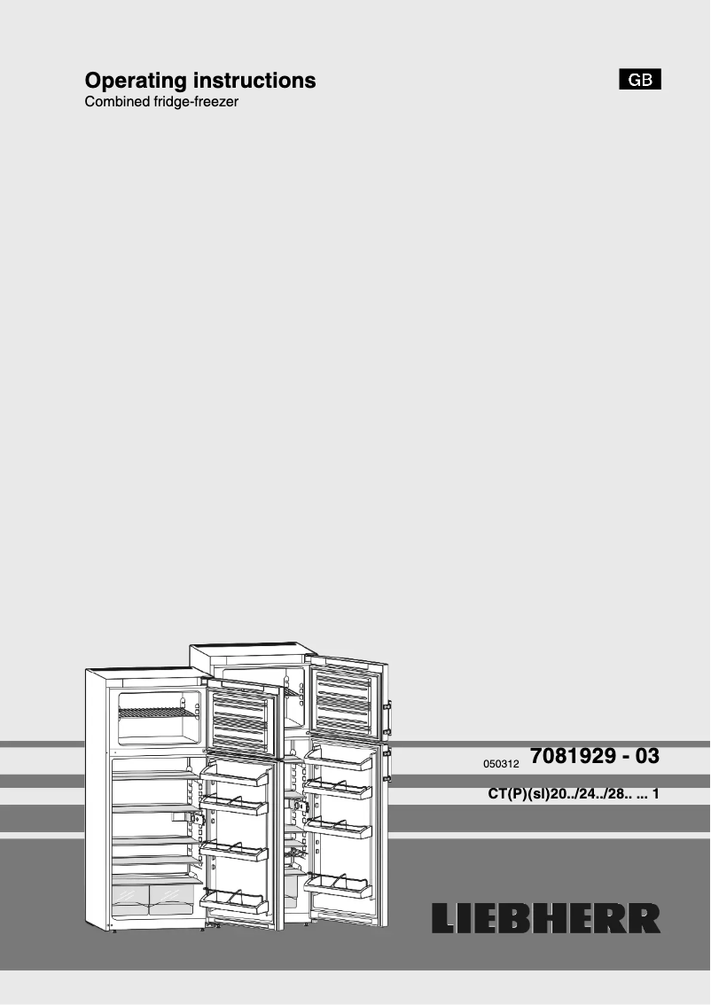Page 1 de la notice Manuel utilisateur Liebherr CTPsl 2441