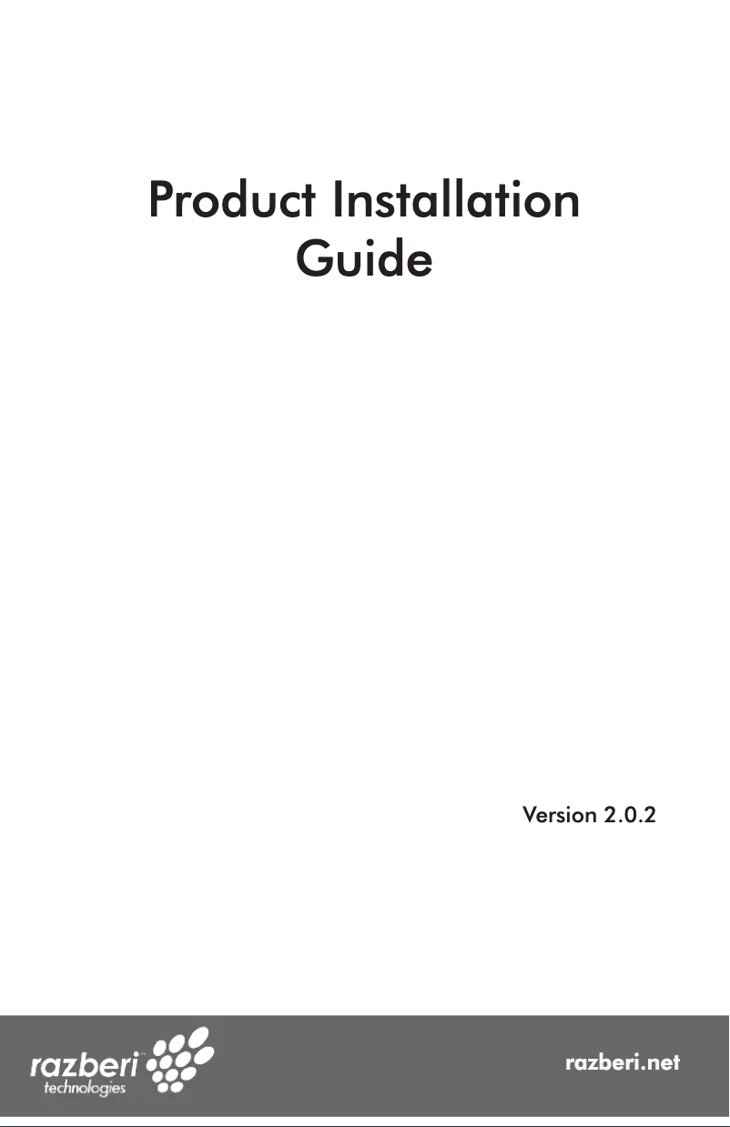 Page 1 de la notice Manuel utilisateur Razberi ServerSwitchIQ SSIQ8P-I5