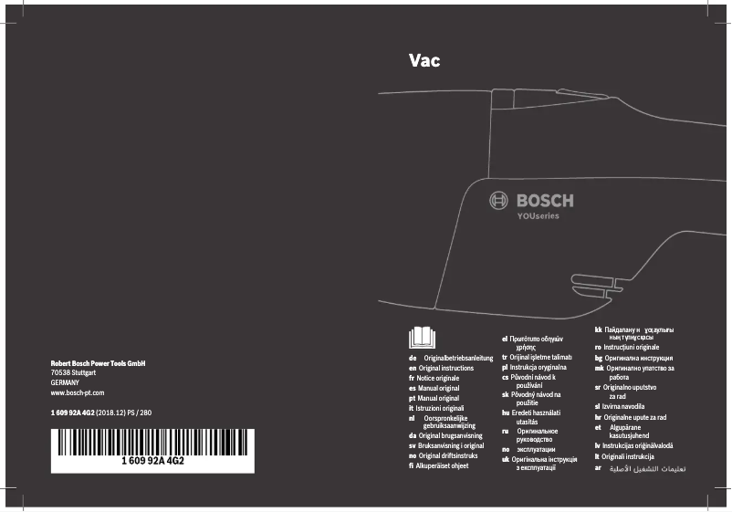 Page 1 de la notice Manuel utilisateur Bosch YOUseries Vac