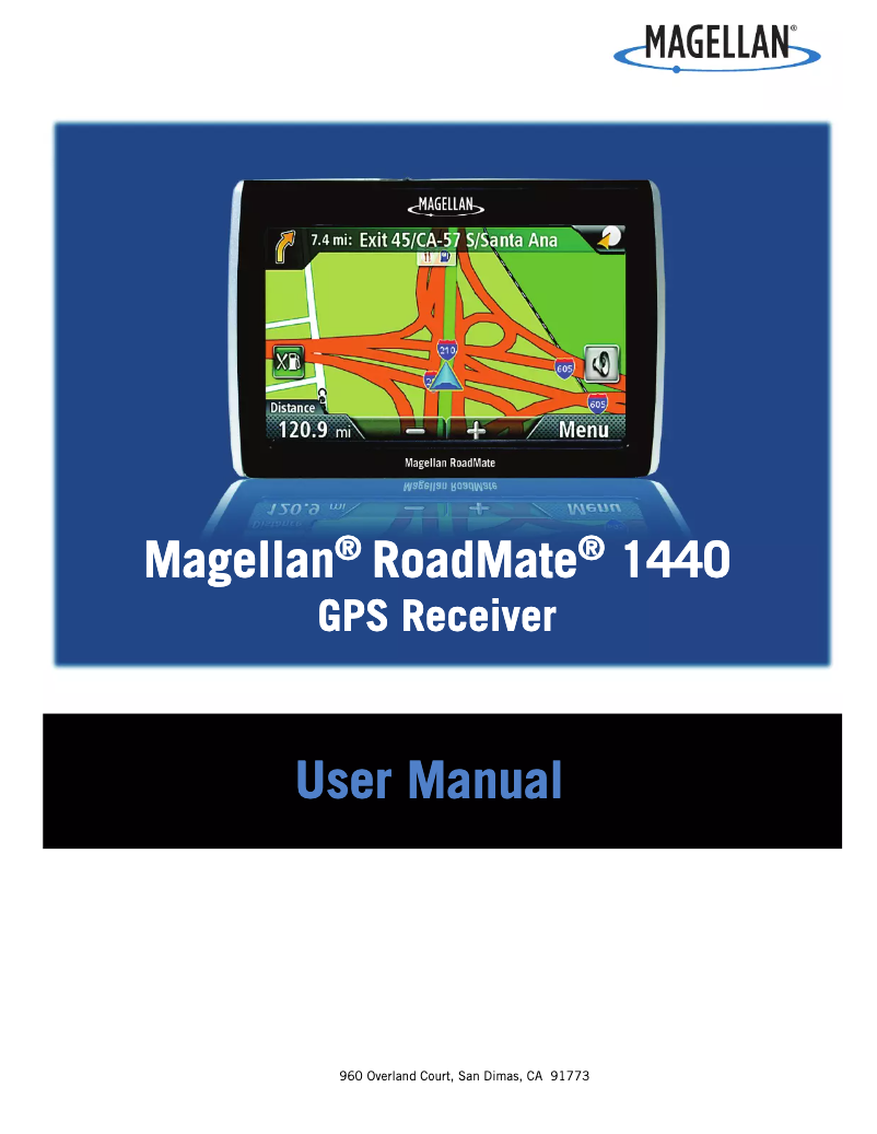 Page n°1 - Manuel utilisateur Magellan RoadMate 1445T