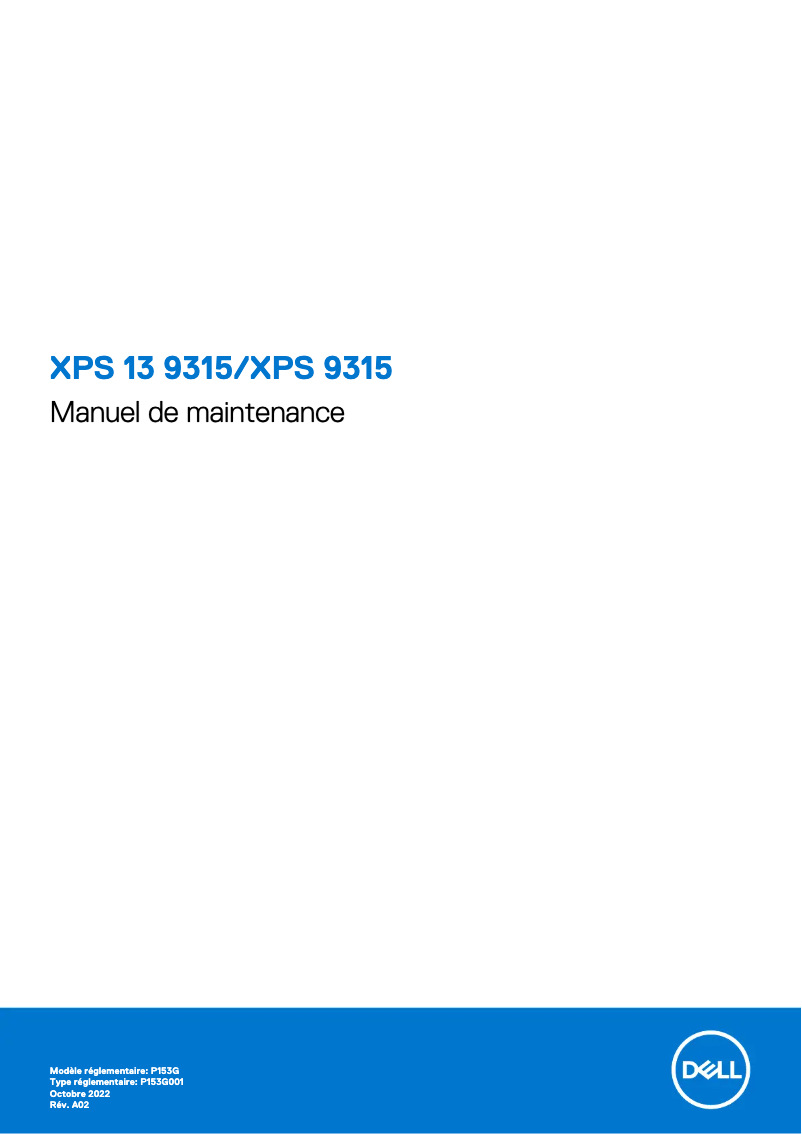 Page 1 de la notice Manuel utilisateur Dell XPS 13 9315