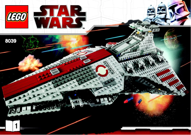 Page 1 de la notice Manuel utilisateur Lego Venator-class Republic Attack Cruiser (TM)