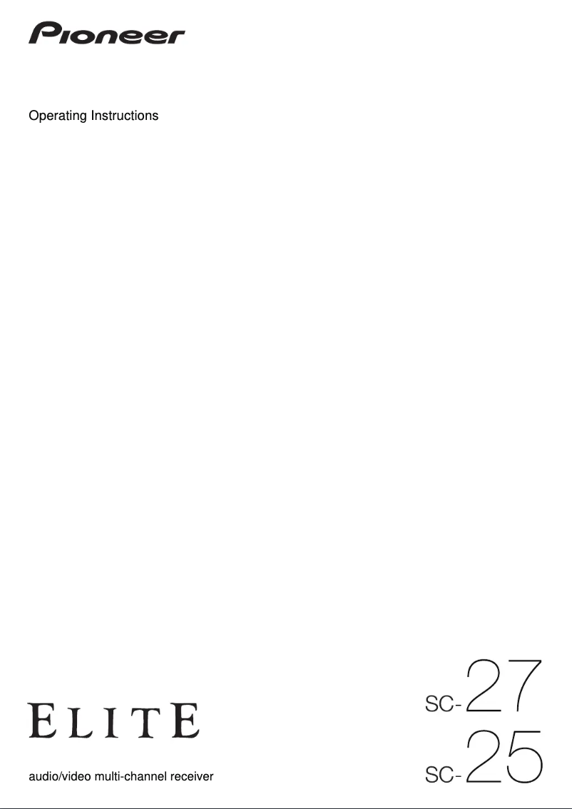 Image de la première page du manuel de l'appareil Elite SC-25