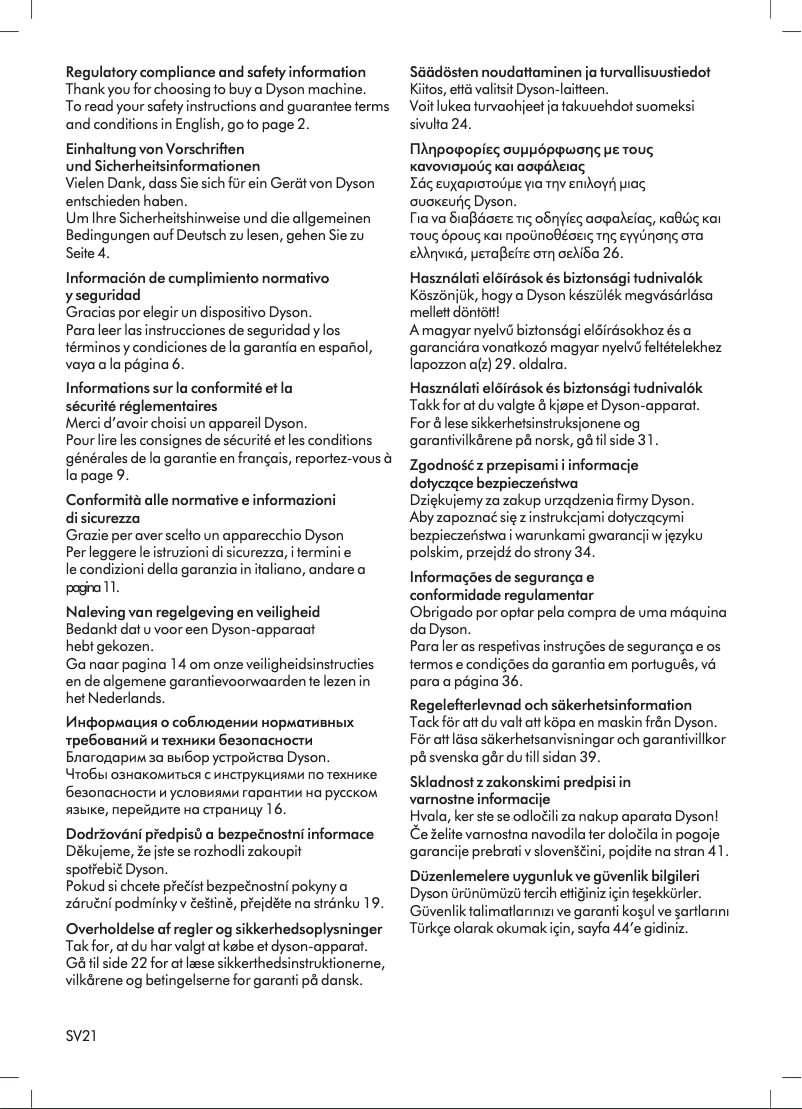Page n°1 - Manuel utilisateur Dyson Micro 1.5kg