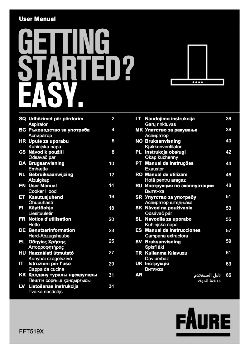 Image de la première page du manuel de l'appareil FFT519X