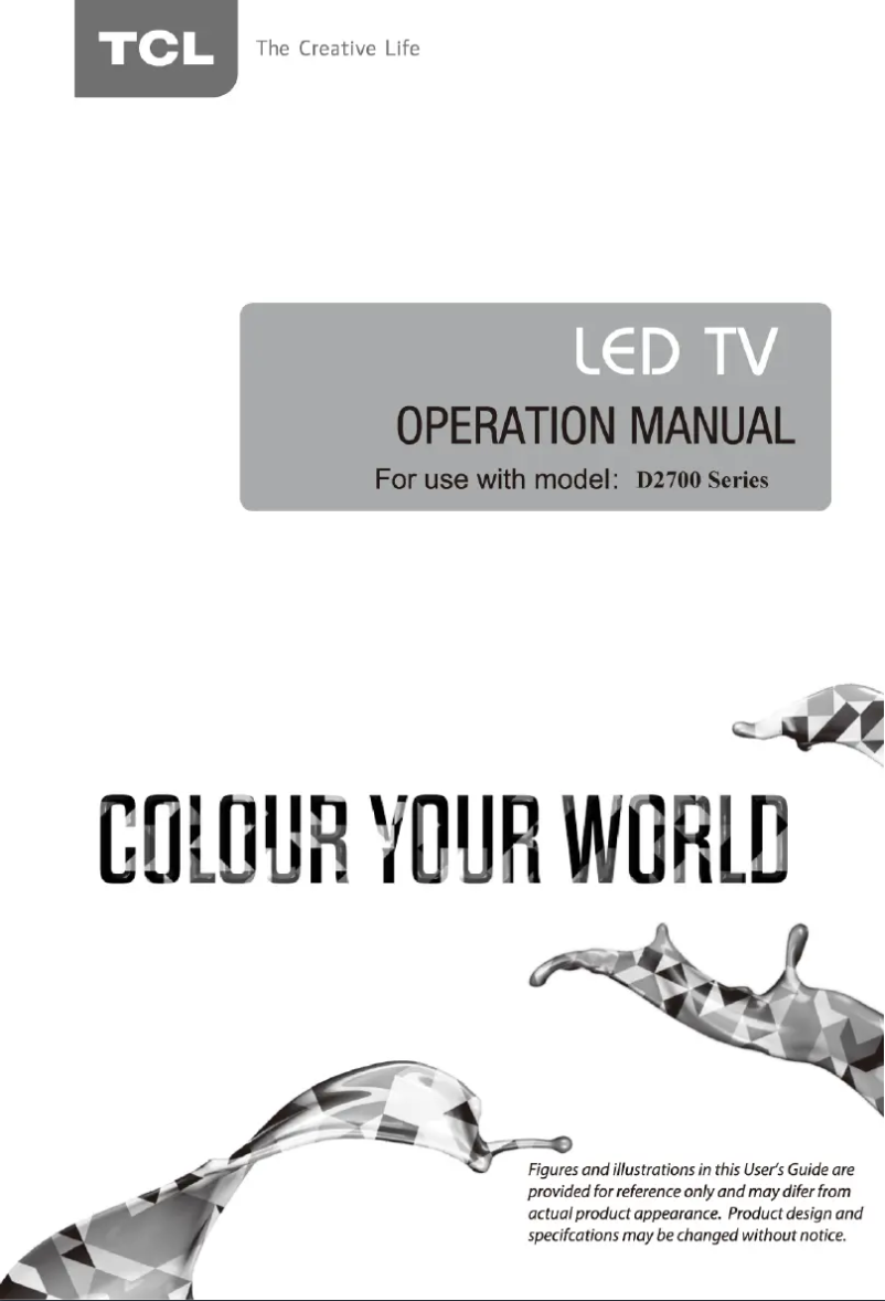 Page n°1 - Mode d'emploi TCL L28D2700