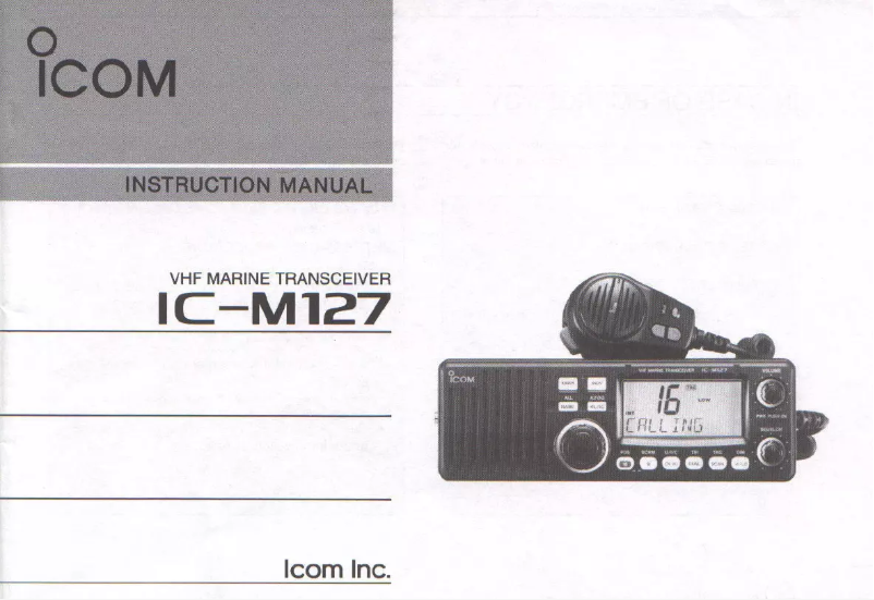 Image de la première page du manuel de l'appareil IC-M127