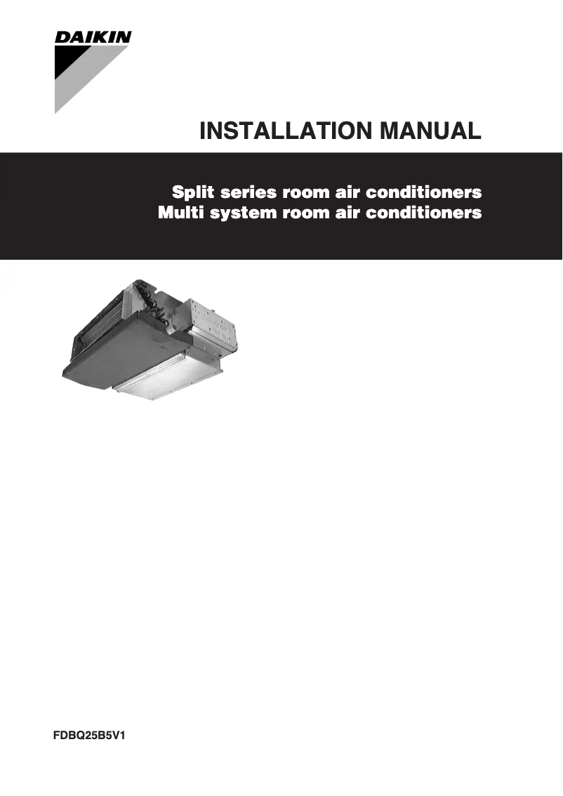 Imagen de la primera página del manual del dispositivo FDBQ25B5V1
