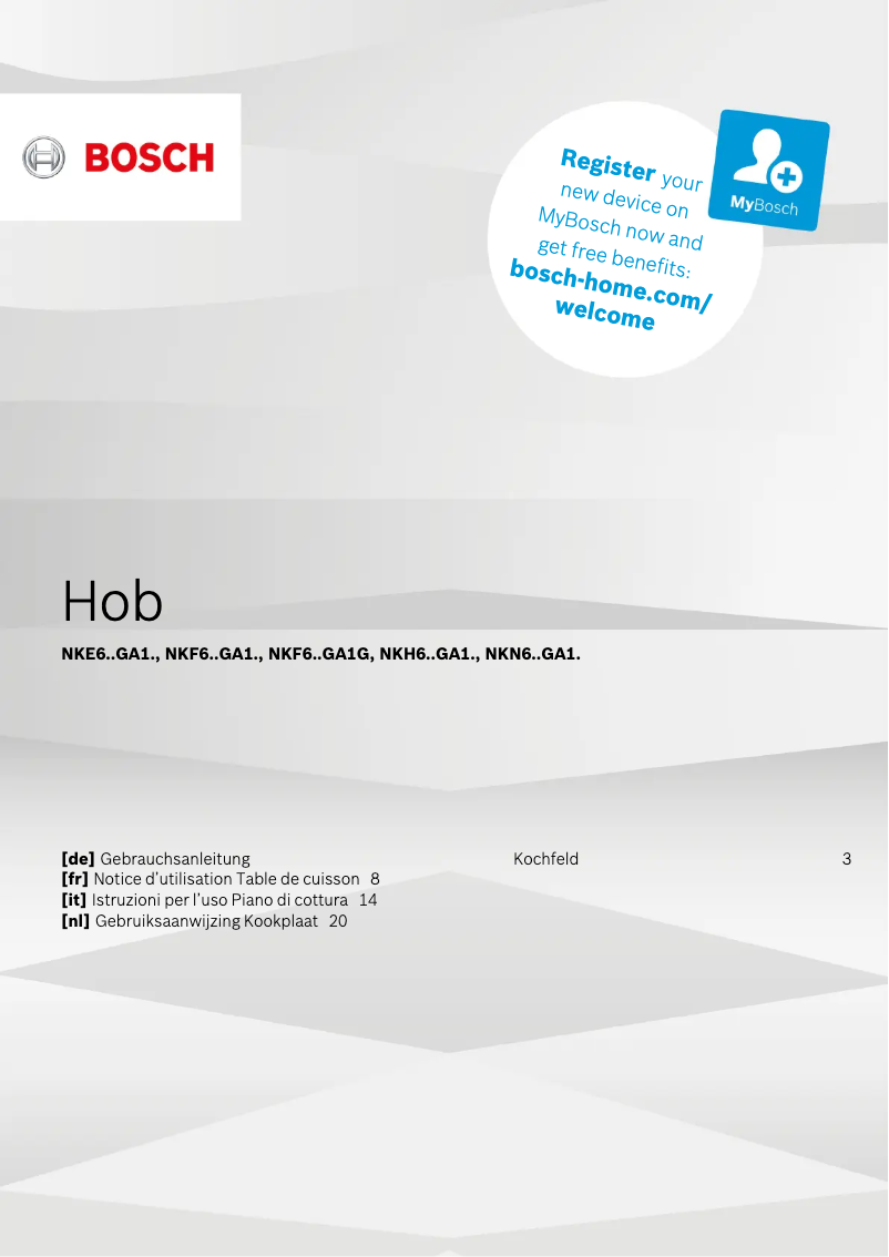 First page image of the manual for Serie 4 NKH645GA1M