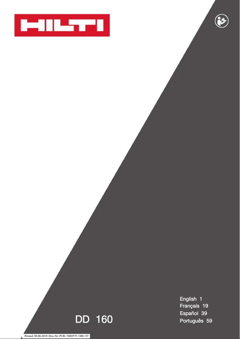Page n°1 - Manuel utilisateur Hilti DD 160