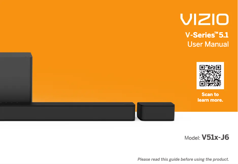 Página 1 del manual Manual de usuario VIZIO V51x-J6