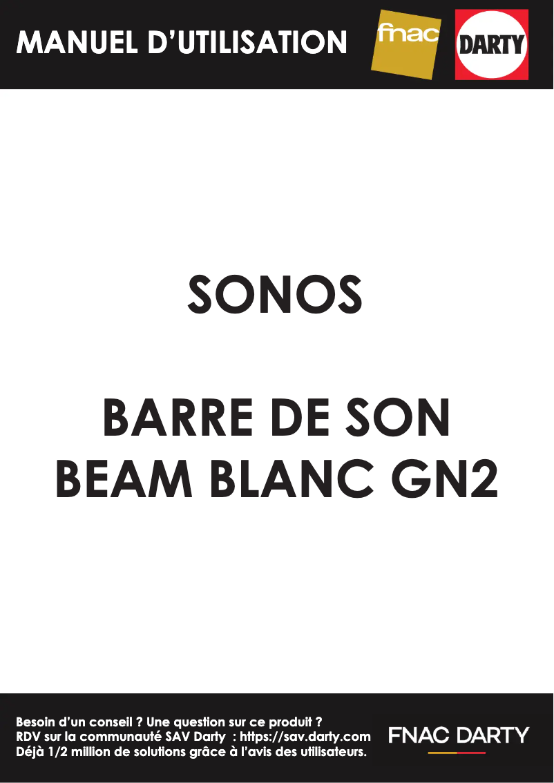 Page n°1 - Manuel utilisateur Sonos Beam Gen 2