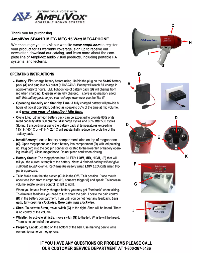 Image de la première page du manuel de l'appareil SB601R