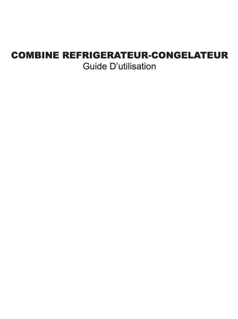 Page n°1 - Manuel utilisateur Clayton CL338ACJ