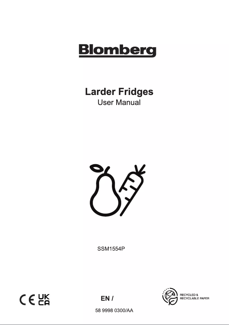 Page n°1 - Mode d'emploi Blomberg SSM1554P