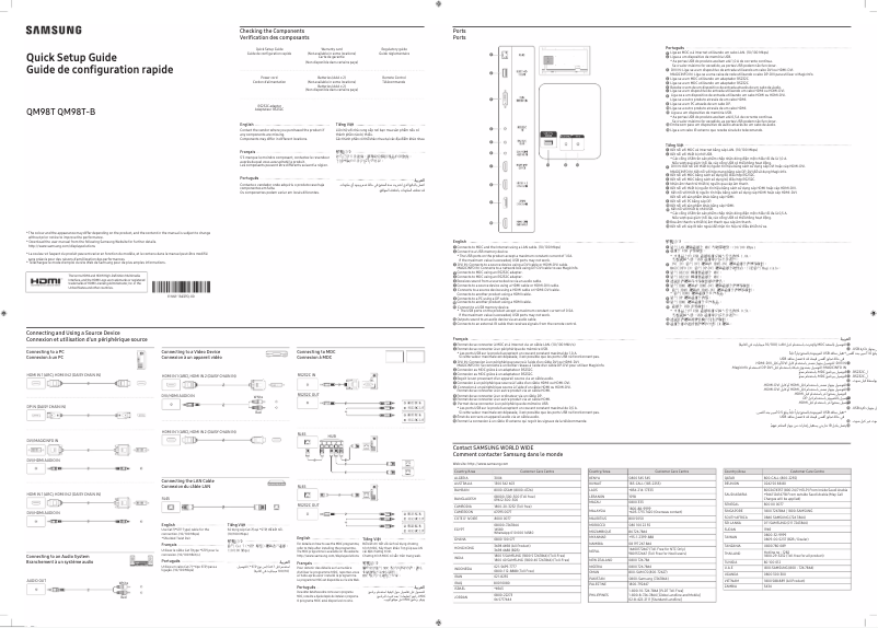 Image de la première page du manuel de l'appareil QM98T-B