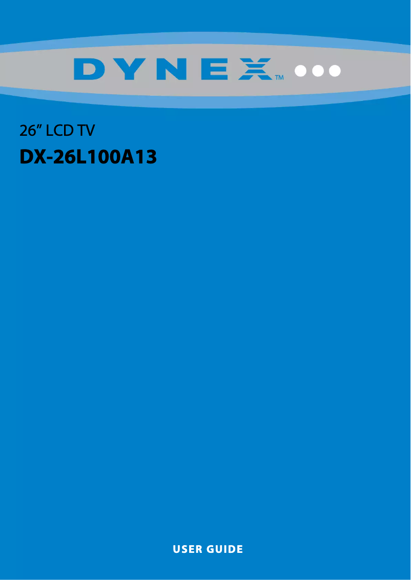 Page 1 de la notice Manuel utilisateur Dynex DX-26L100A13
