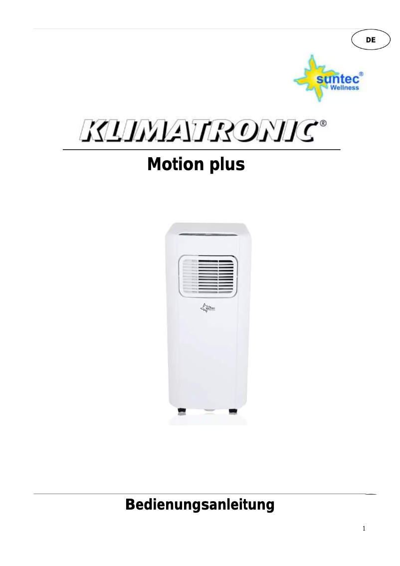 Image de la première page du manuel de l'appareil Motion 70+