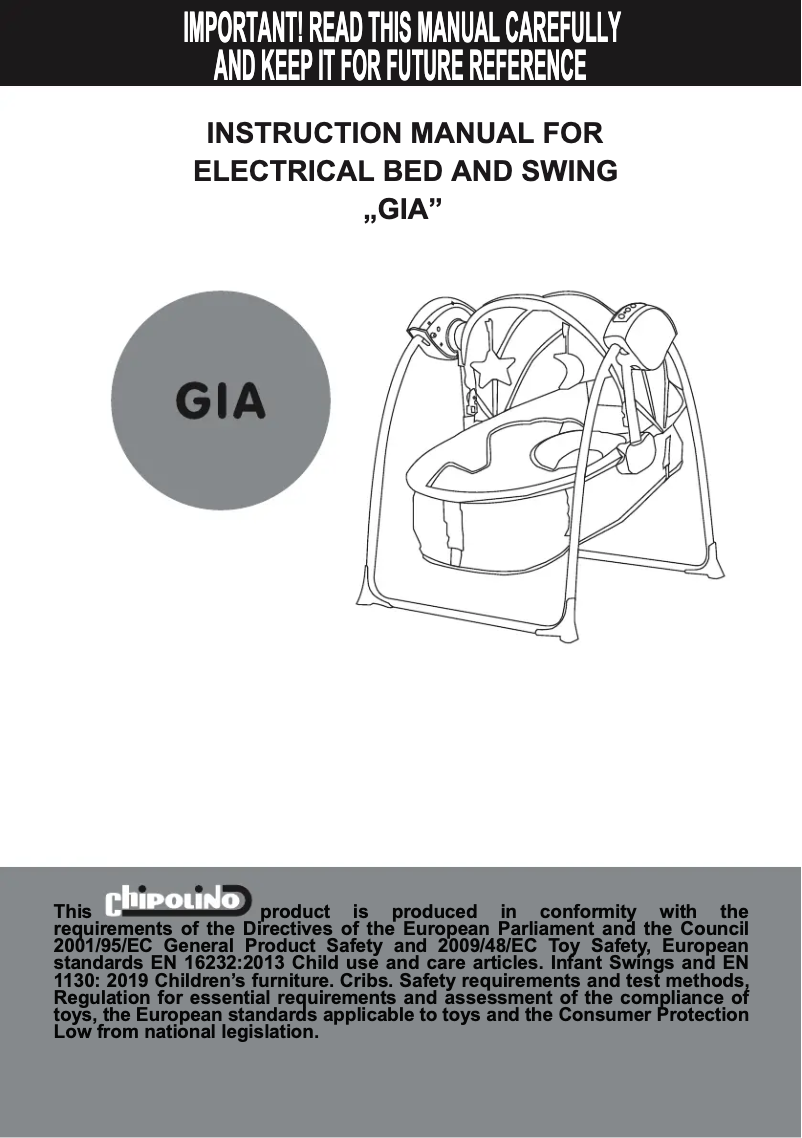 Image de la première page du manuel de l'appareil Gia
