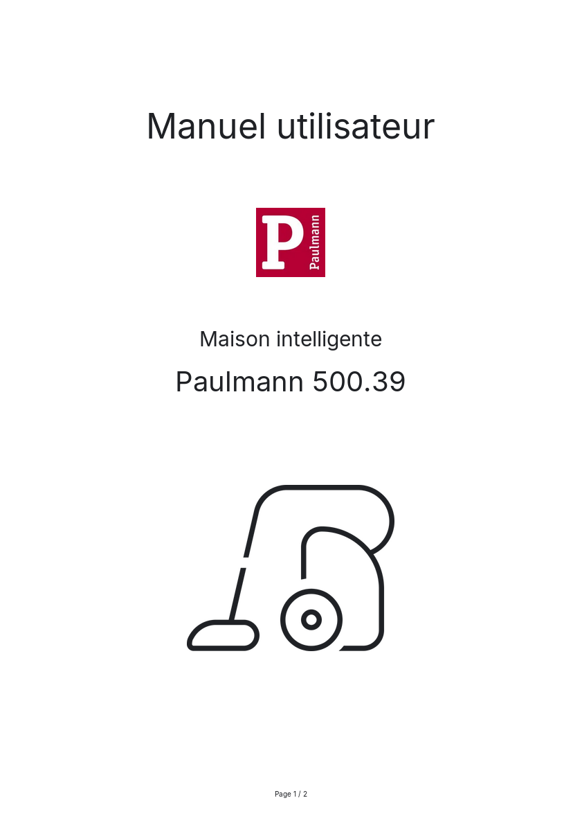 Page n°1 - Manuel utilisateur Paulmann 500.39