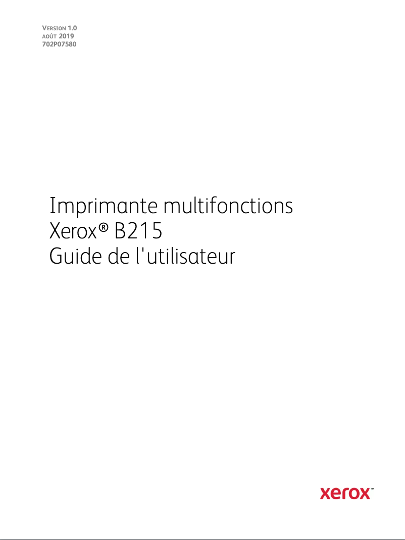 Image de la première page du manuel de l'appareil B215V