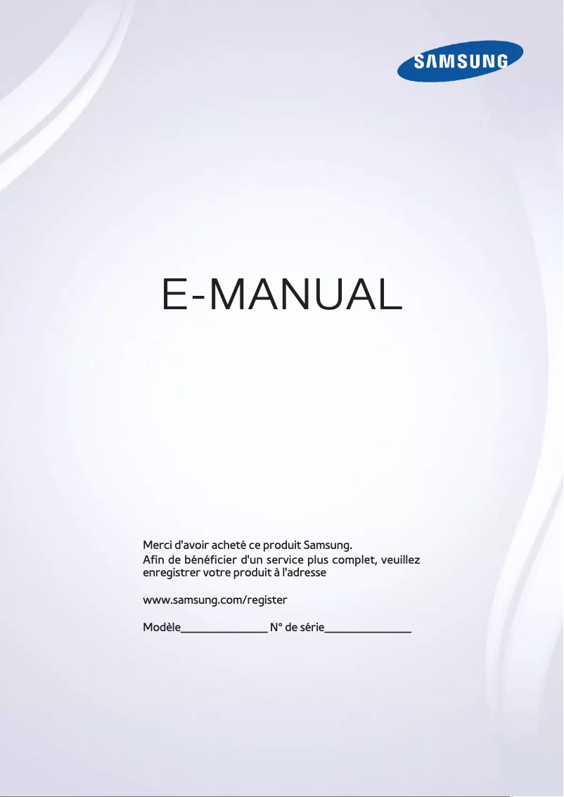 Page n°1 - Manuel utilisateur Samsung UA55H7000AT