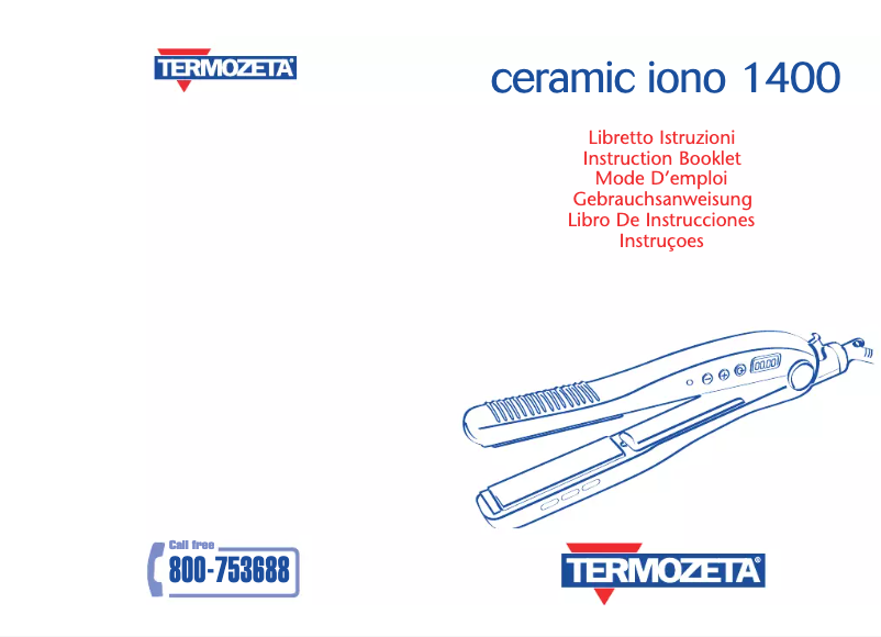 Image de la première page du manuel de l'appareil Ceramic Iono 1400