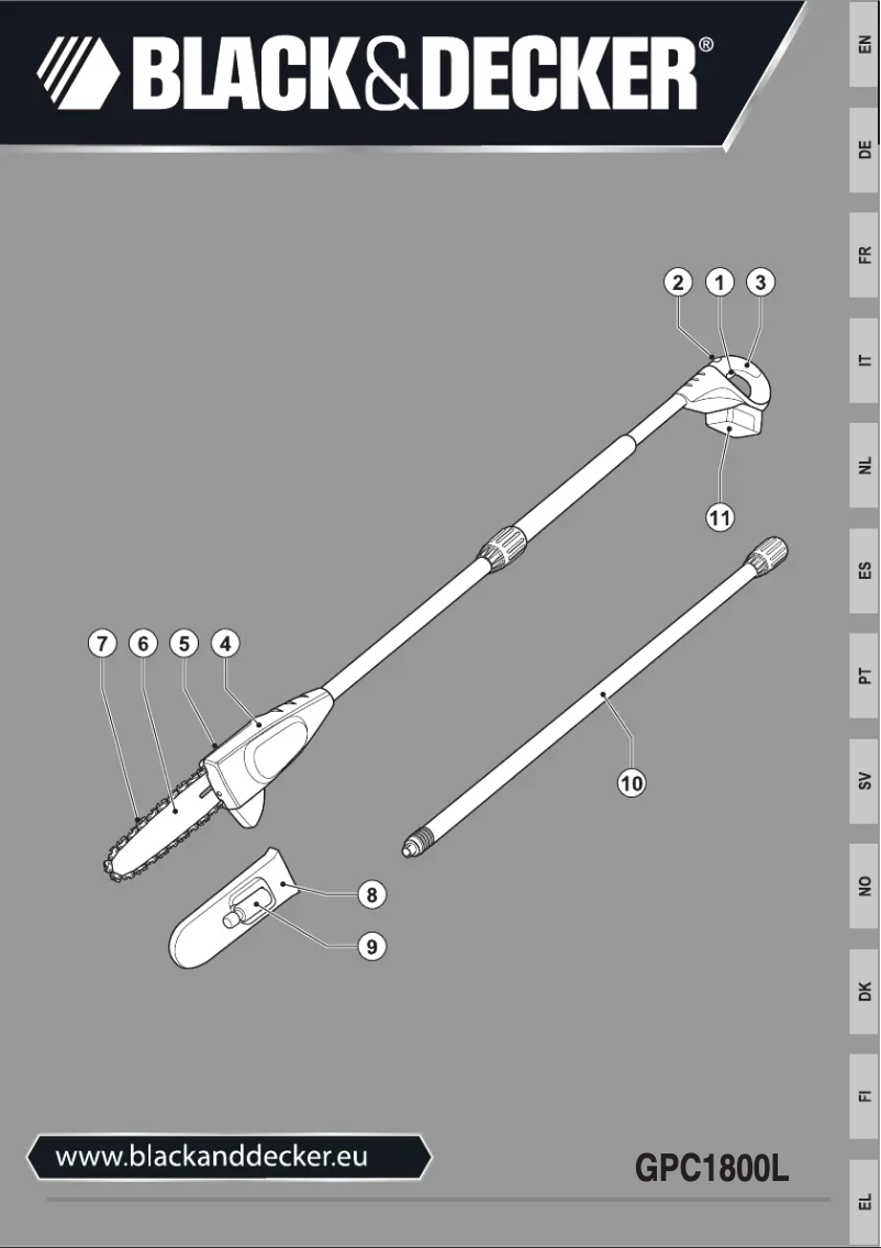 Page 1 de la notice Manuel utilisateur Black & Decker GPC1800L