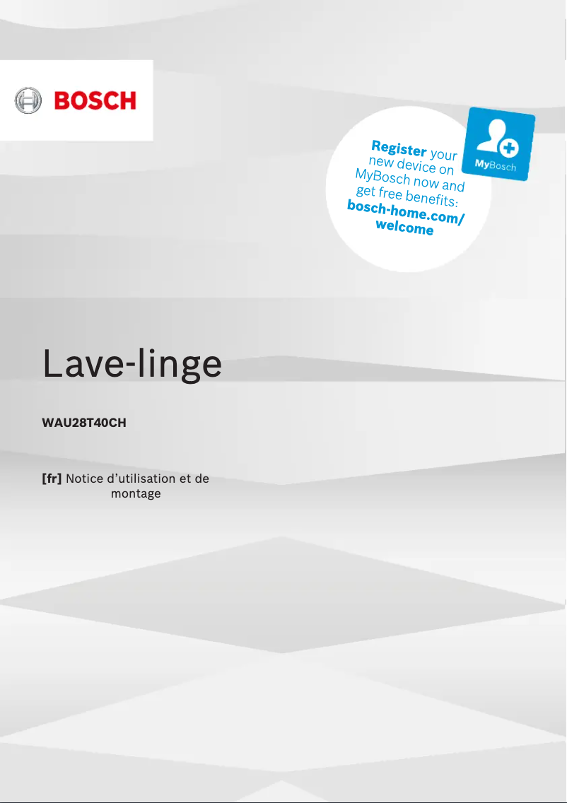 Image de la première page du manuel de l'appareil Serie 6 WAU28T40CH