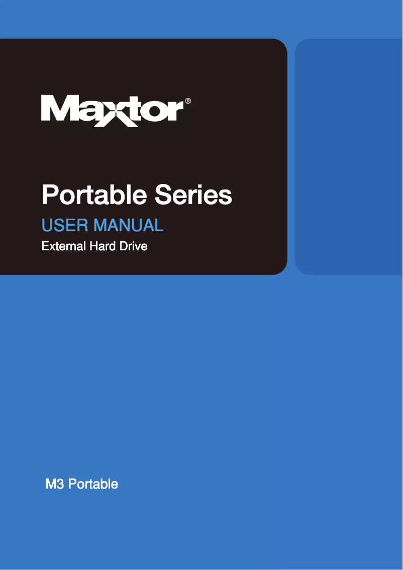 Page n°1 - Manuel utilisateur Seagate Central Maxtor M3