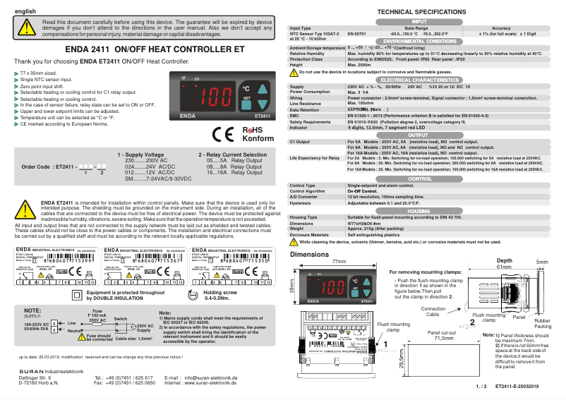 Image de la première page du manuel de l'appareil ET2411