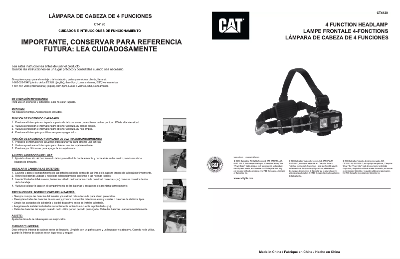 Page 1 de la notice Manuel utilisateur CAT CT4120