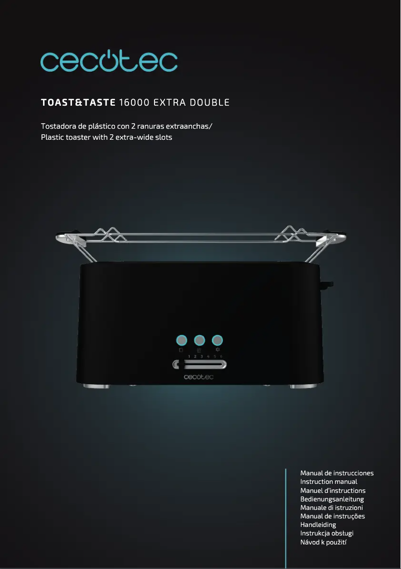 Page 1 de la notice Manuel utilisateur Cecotec Toast&Taste 16000 Extra Double