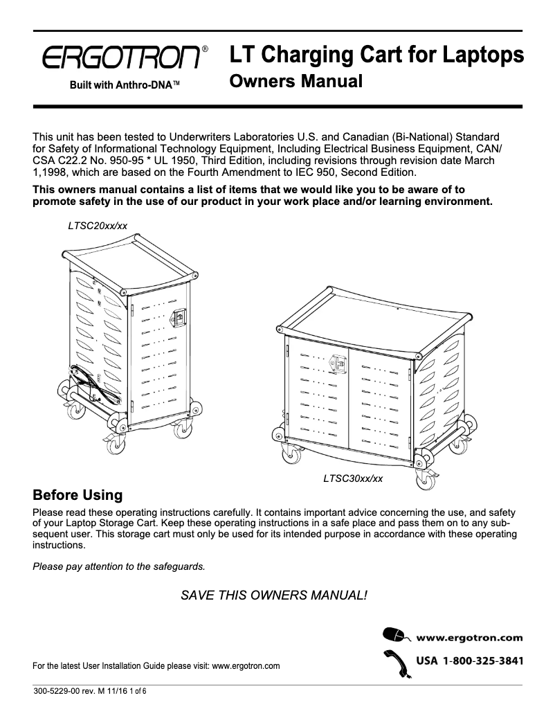Image de la première page du manuel de l'appareil LTSC30WH/SM