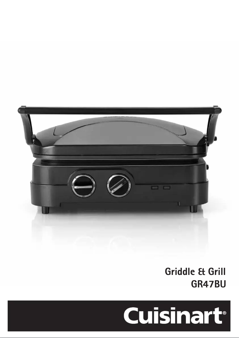 Image de la première page du manuel de l'appareil Griddle & Grill GR47BU