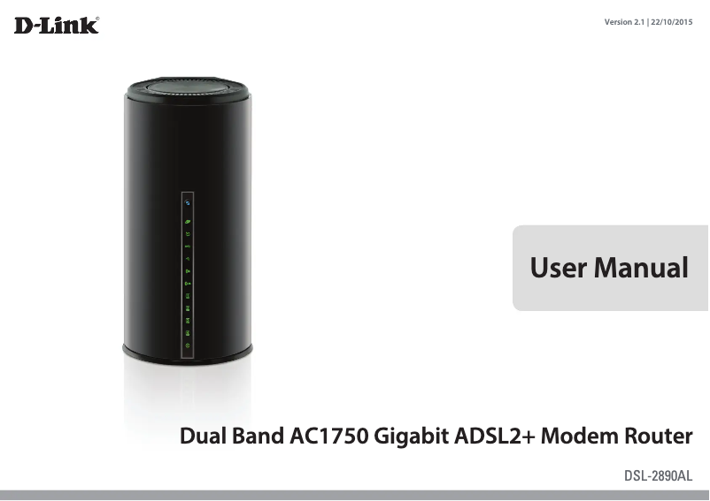 Page 1 de la notice Manuel utilisateur D-Link DSL-2890AL