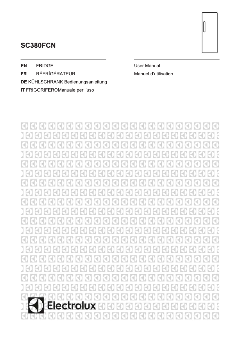 Page 1 de la notice Manuel utilisateur Electrolux SC380FCN